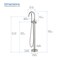 Kibi Circular Floor Mount Tub Filler With Hand Shower - Brush Nickel KTF301BN - alternate 2